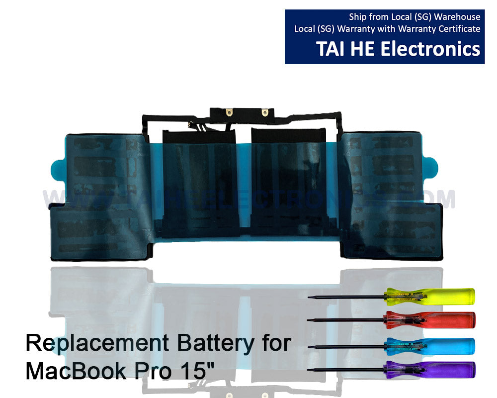 A1707 Battery A1820 for MacBook Pro 15" (Late 2016, Mid 2017) Touch Bar EMC 3072 EMC 3162 MLH32 MLH42 MLW72 MLW82 MPTR2 MPTT2 MLH52 MLW92 MPTU2 MPTV2 MPTW2 MPTX2