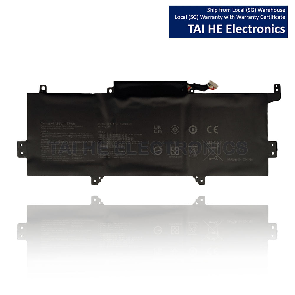 C31N1602 Laptop Battery for Asus ZenBook U3000U Battery Asus UX330 Battery UX330U Battery UX330UA Battery Asus UX330UAK Battery UX330UA-1A Battery UX330UA-1B Battery UX330UA-1C Battery UX330UA-FB018R FB161T Series C31N16O2 0B200-02090000 11.55V 57Wh