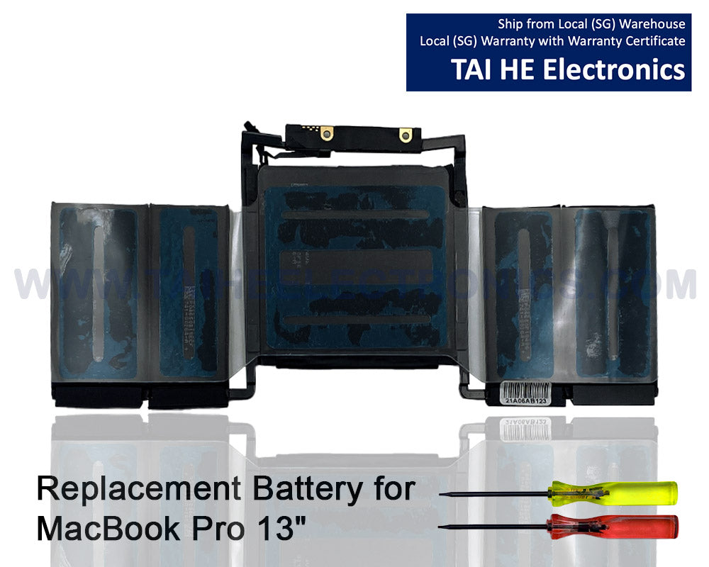 A1706 A1819 Laptop Battery Replacement for MacBook Pro 13 inch Touch Bar Late 2016 Mid 2017 EMC 3071 3163 MLH12LL/A MPXV2LL/A MLVP2LL/A MNQF2LL/A MNQG2LL/A 11.41V 4314mAh/49.2Wh