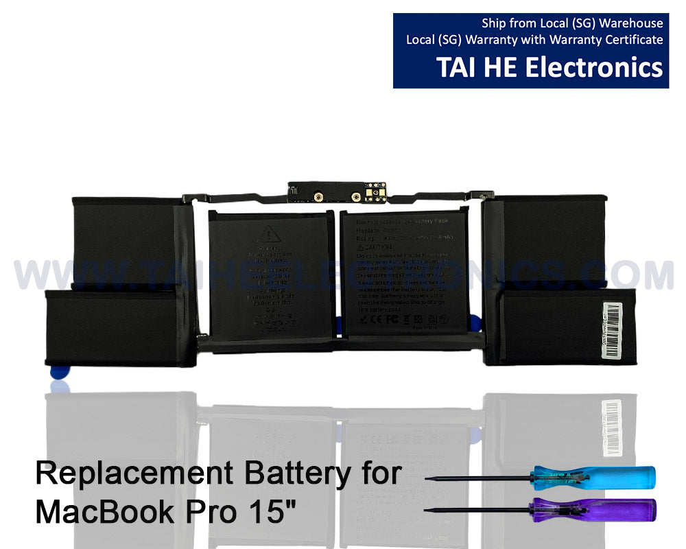 A1953 Laptop Battery for MacBook Pro 15-inch A1990 Mid 2018 2019 EMC 3215 3359 BTO/CTO MR942LL/A MR972LL/A MR932LL/A MR962LL/A MV902LL/A MV912LL/A MV922LL/A MV932LL/A MV942LL/A MV952LL/A 11.4V 83.6Wh